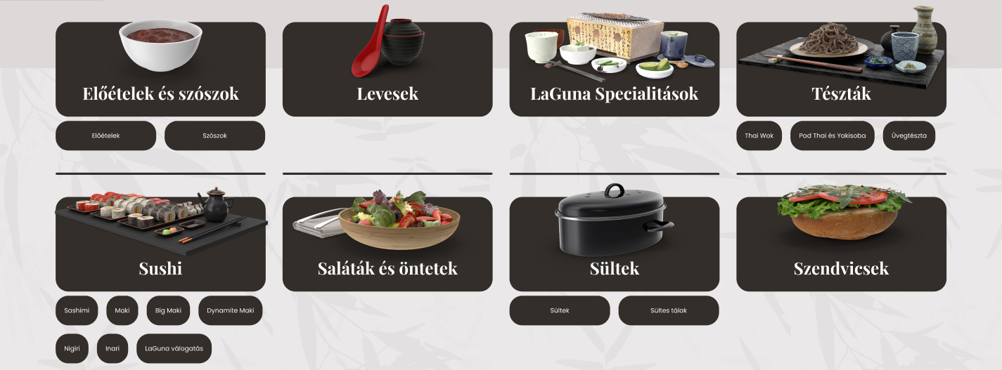 LaGuna étterem webshop és weboldal fejlesztés